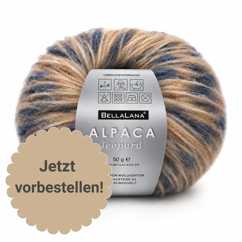 Strick-Set ALPACA leopard Pullover (inkl. Strickanleitung)