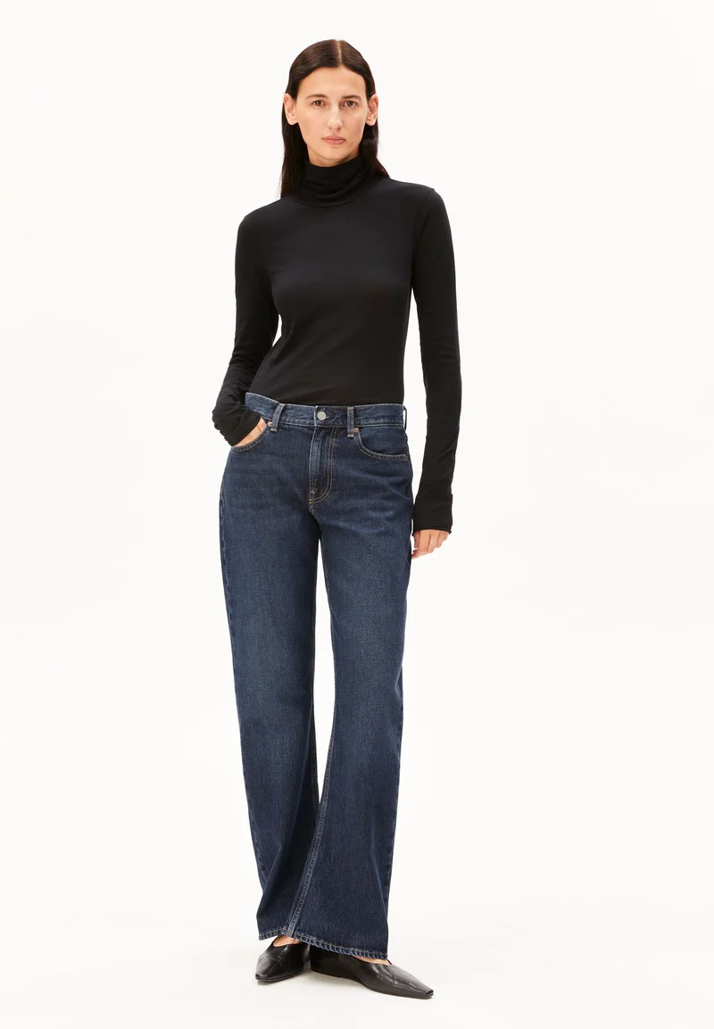 AAKY MID WAIST BOOTCUT JEANS | deep indigo