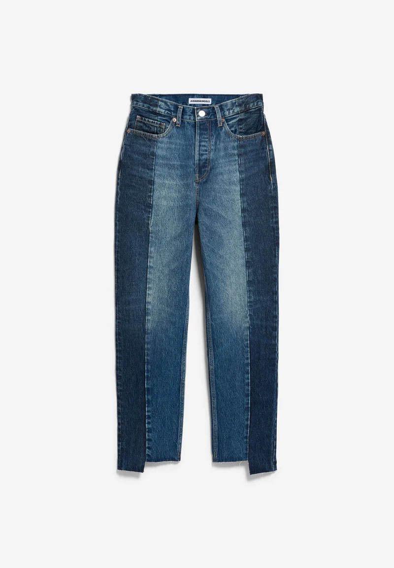 AAIKALA HIGH WAIST PATCH JEANS | mosaic