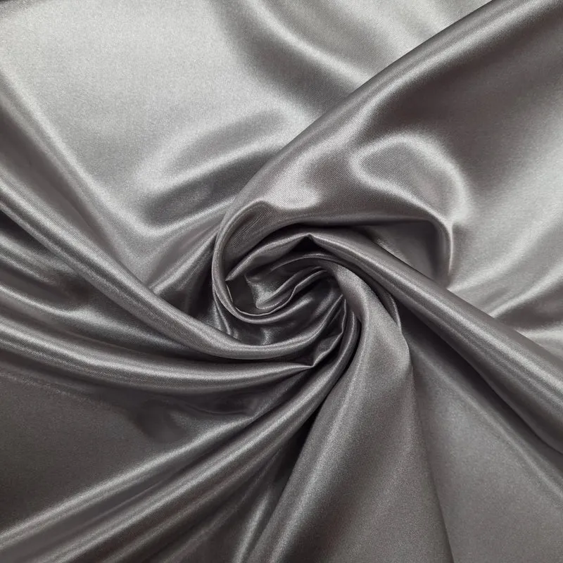 Deko Satin Grau 210 cm breit