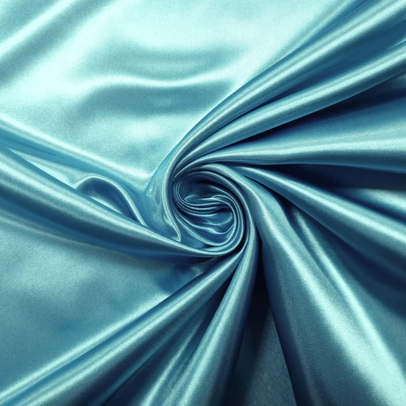 Deko Satin Blau 210 cm breit