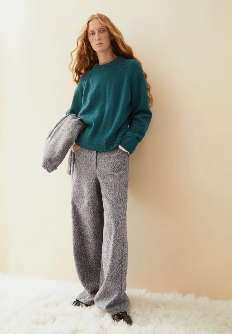 WOLL-STRICKPULLOVER | petrol velvet