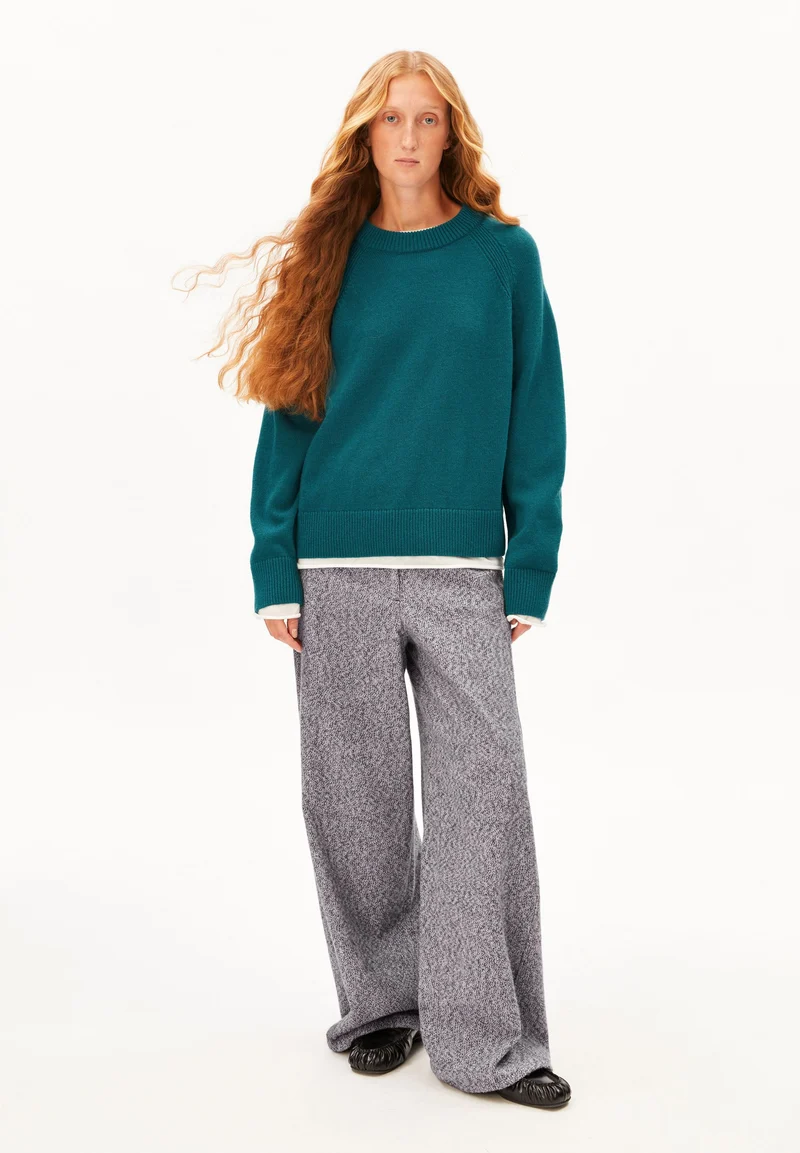 WOLL-STRICKPULLOVER | petrol velvet