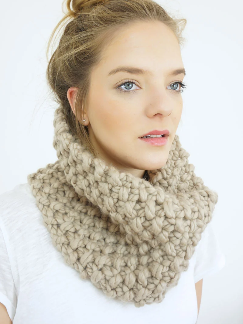 Strickset, Loop Schal Pearl, Wooltwist