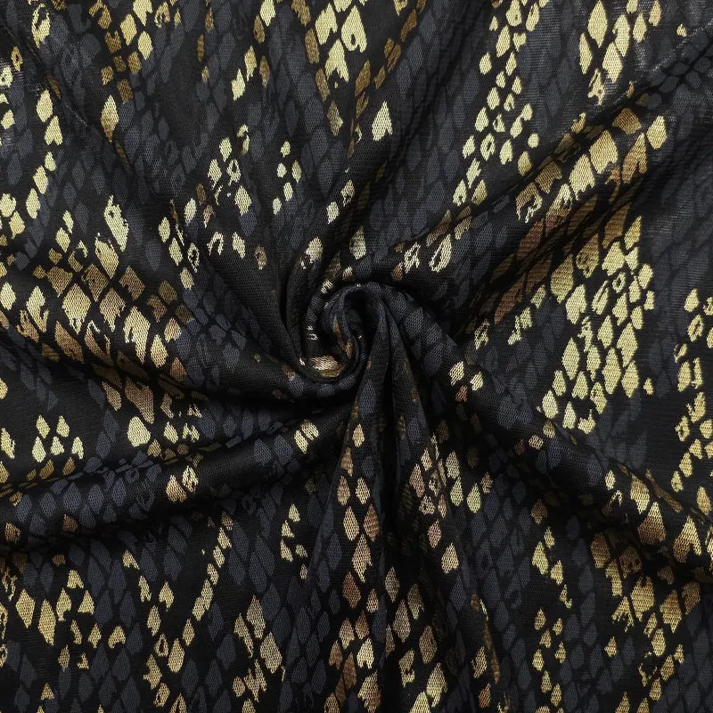 Tüll/Mesh stoff mit schlangen Motiv in Lila oder Blau