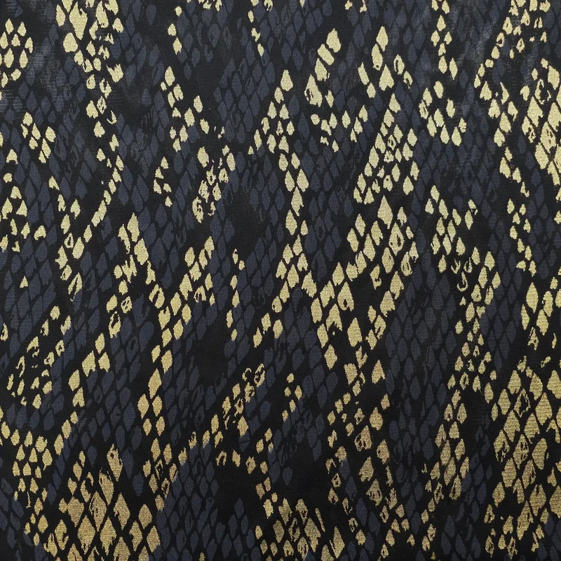 Tüll/Mesh stoff mit schlangen Motiv in Lila oder Blau