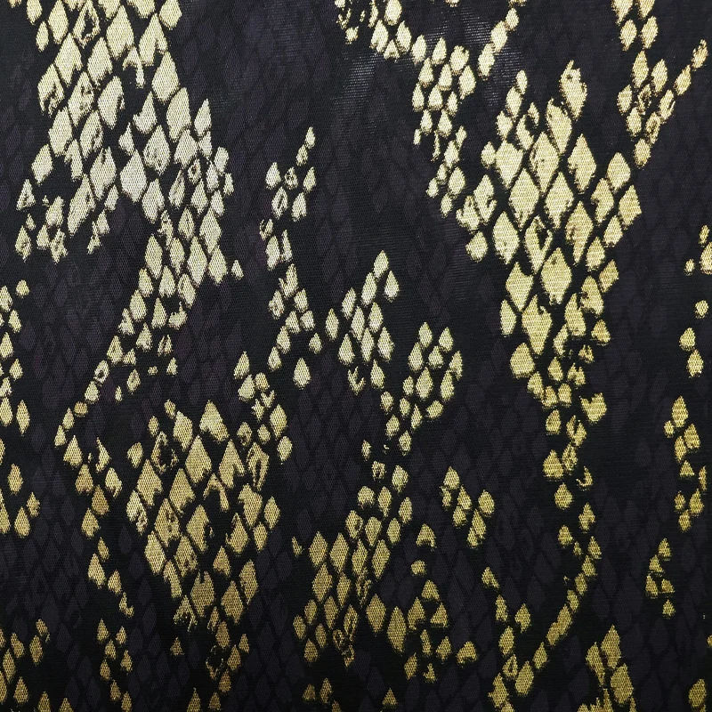 Tüll/Mesh stoff mit schlangen Motiv in Lila oder Blau