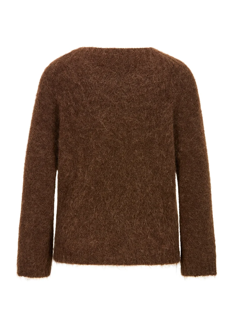 Kuschelpullover aus Mohair-Alpaka-Mischung Braun