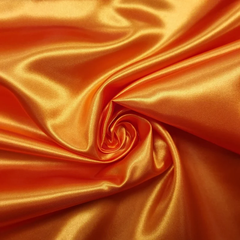 Deko Satin Orange 210 cm breit