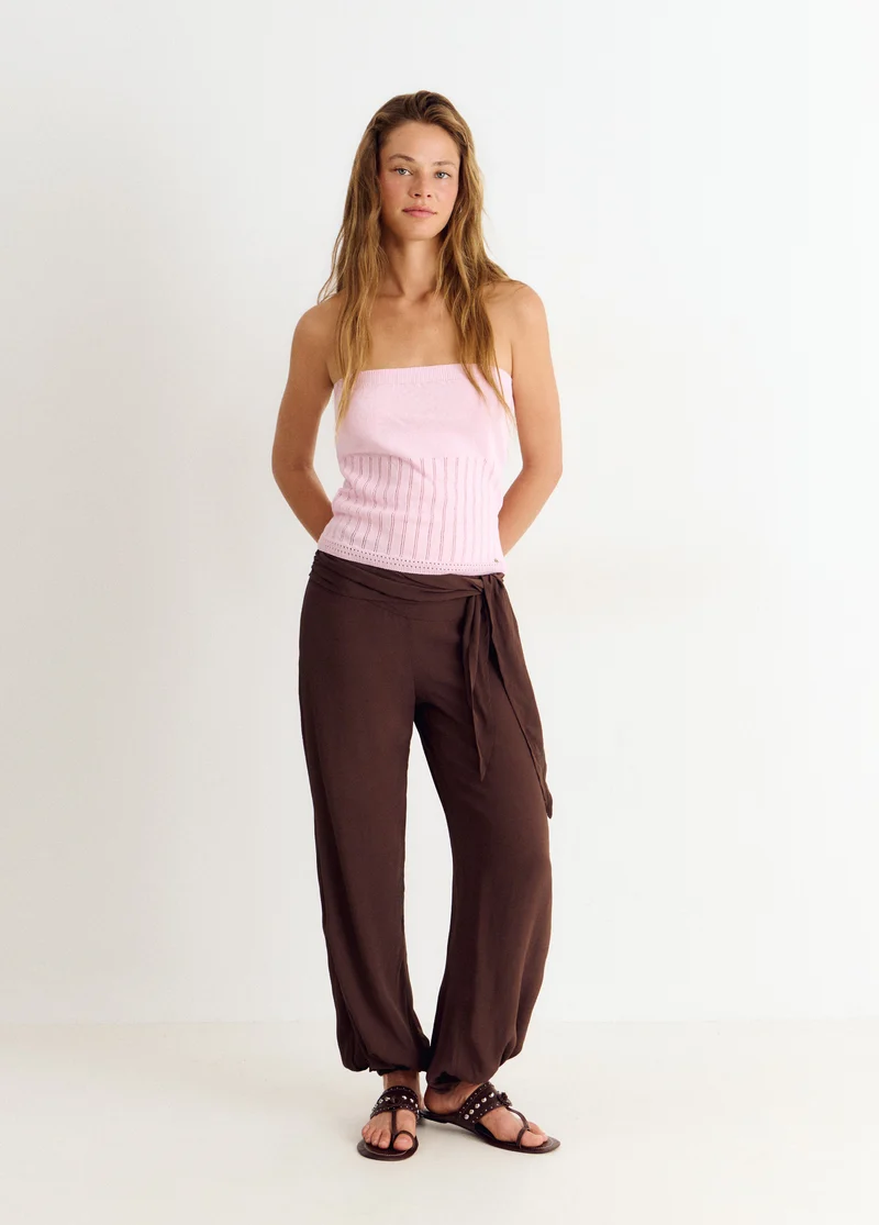 Knit bandeau top