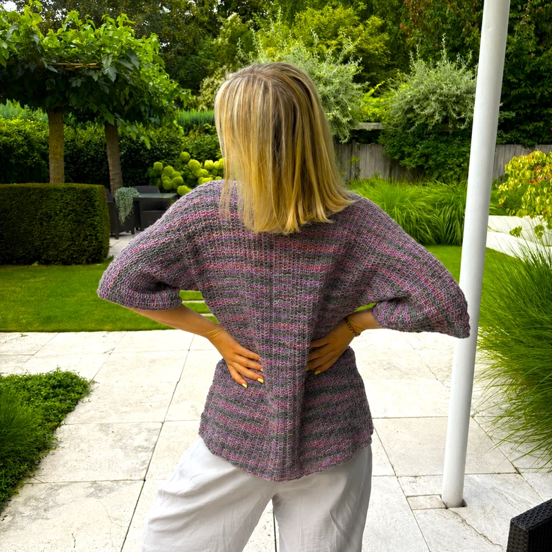 Häkel-Set NEW BAMBOO schöner Cardigan mit Kimono-Ärmeln (inkl. Häkelanleitung)