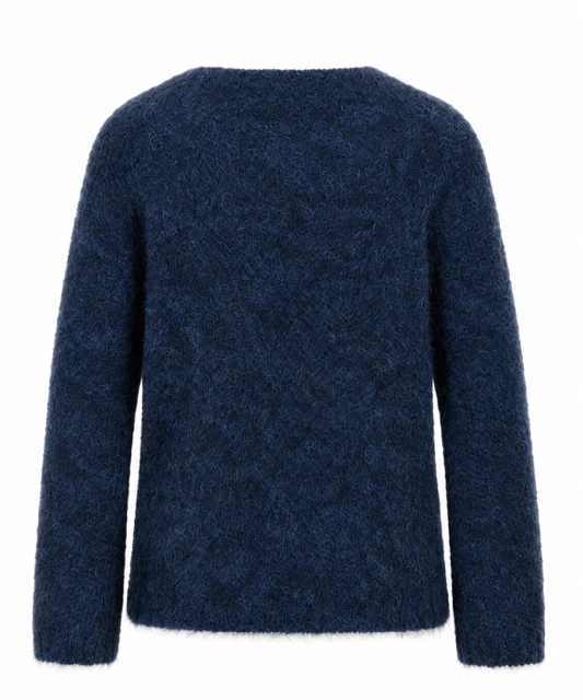 Kuschelpullover aus Mohair-Alpaka-Mischung Marine