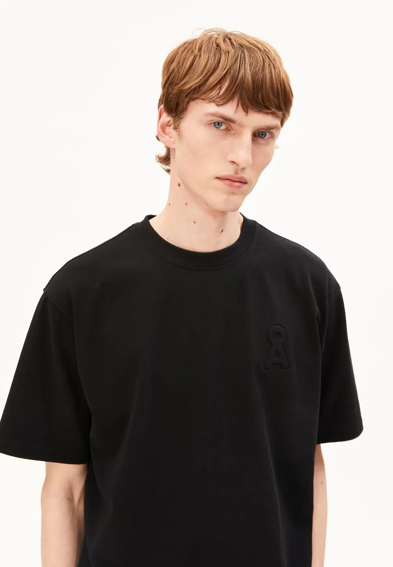 HEAVY BAUMWOLL-T-SHIRT LOGO | black