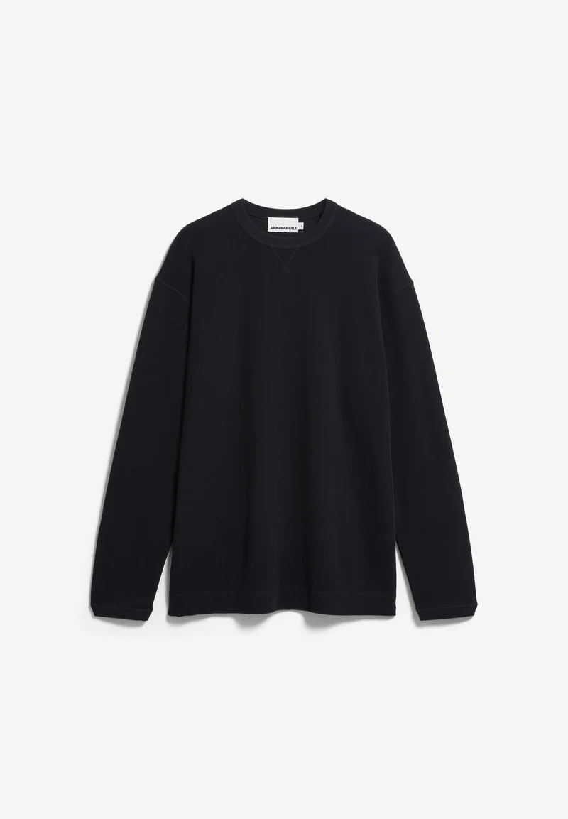 MAARKOS WAFFLE LANGARMSHIRT | black