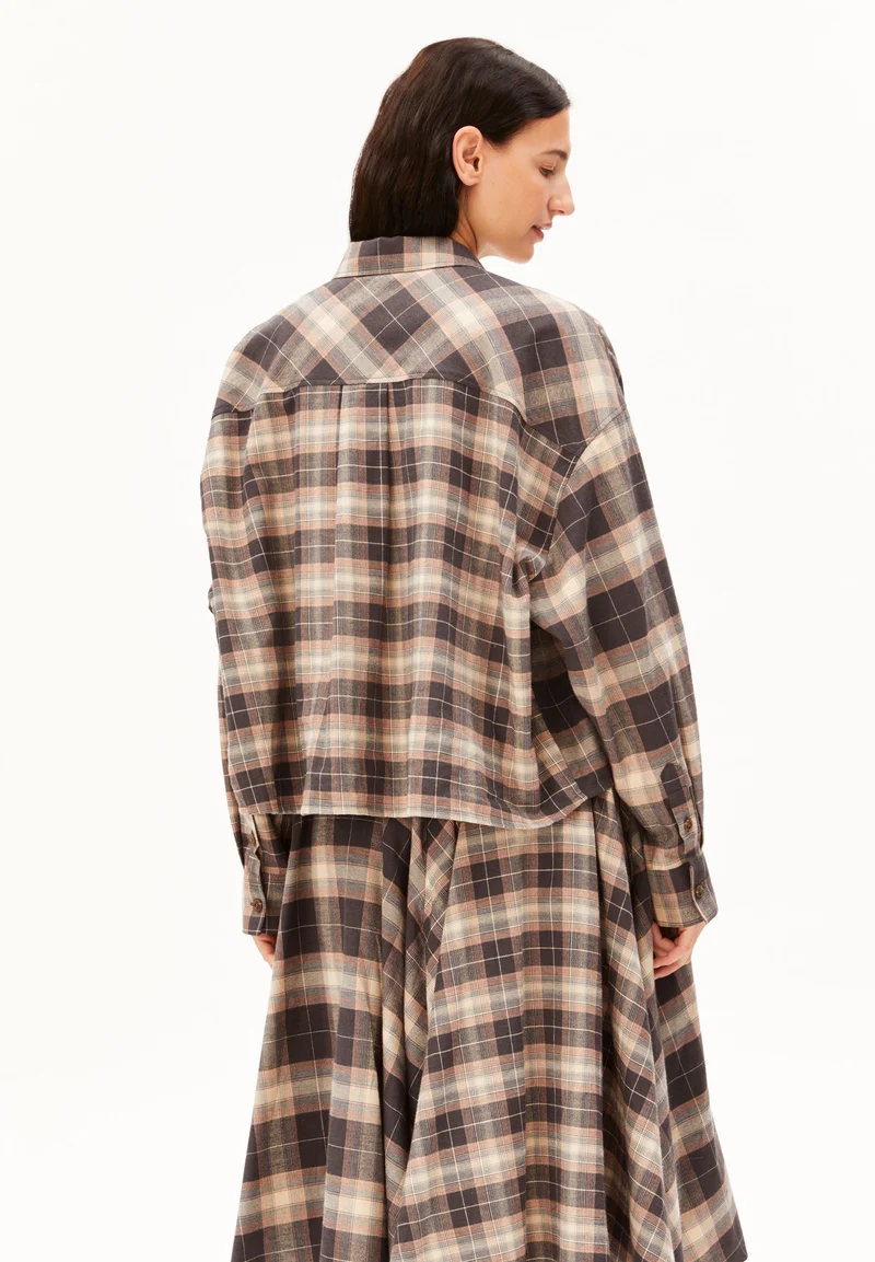NALAANI PATCHED KARIERTE BLUSE | moonshadow-sandstone