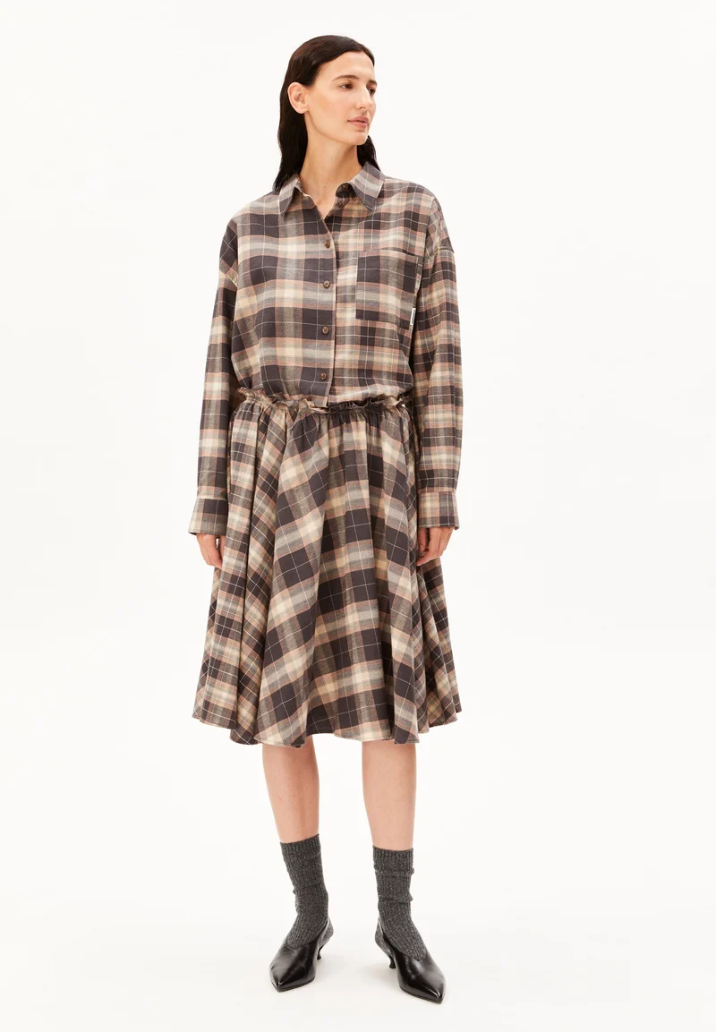 NALAANI PATCHED KARIERTE BLUSE | moonshadow-sandstone
