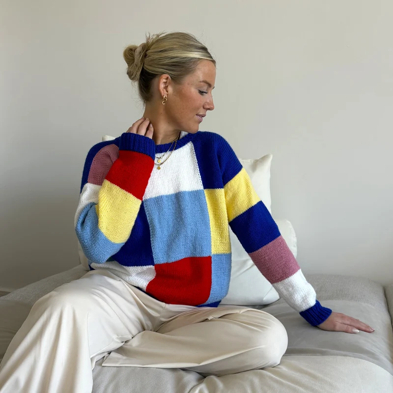 Strick-Set ACTION NEW Patchwork-Pullover (inkl. Strickanleitung)