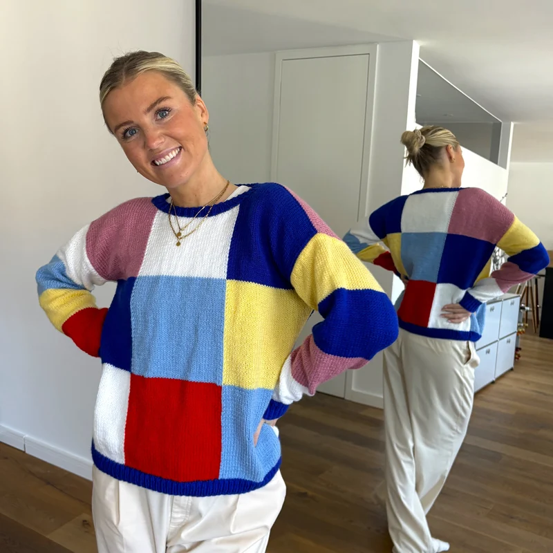 Strick-Set ACTION NEW Patchwork-Pullover (inkl. Strickanleitung)