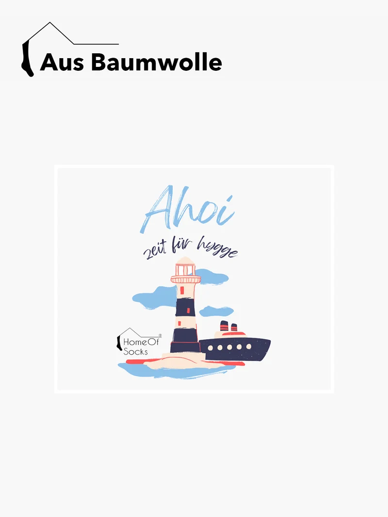 Ein Paar Maritim Anker Socke aus 90% Baumwolle