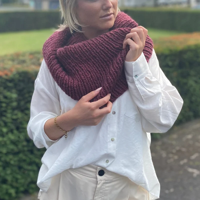 Strick-Set Anfänger NORDKAP Schlauchschal (inkl. Strickanleitung)