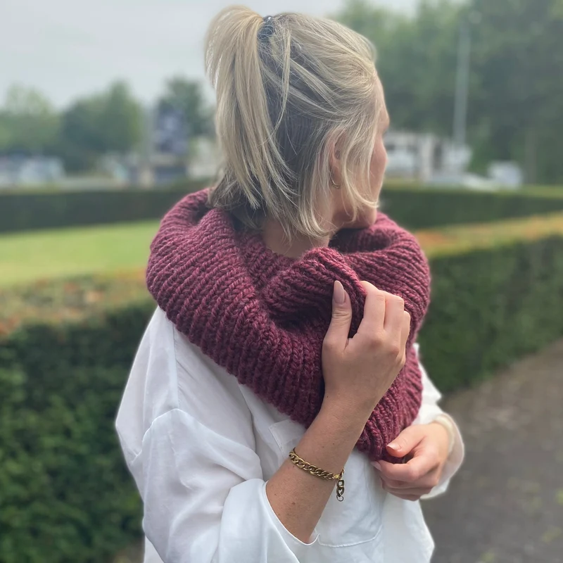 Strick-Set Anfänger NORDKAP Schlauchschal (inkl. Strickanleitung)