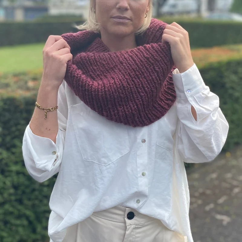 Strick-Set Anfänger NORDKAP Schlauchschal (inkl. Strickanleitung)