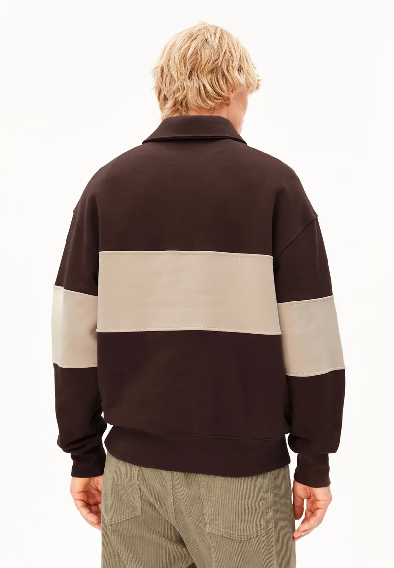 GESTREIFTES TROYER SWEATSHIRT | claystone - sand stone