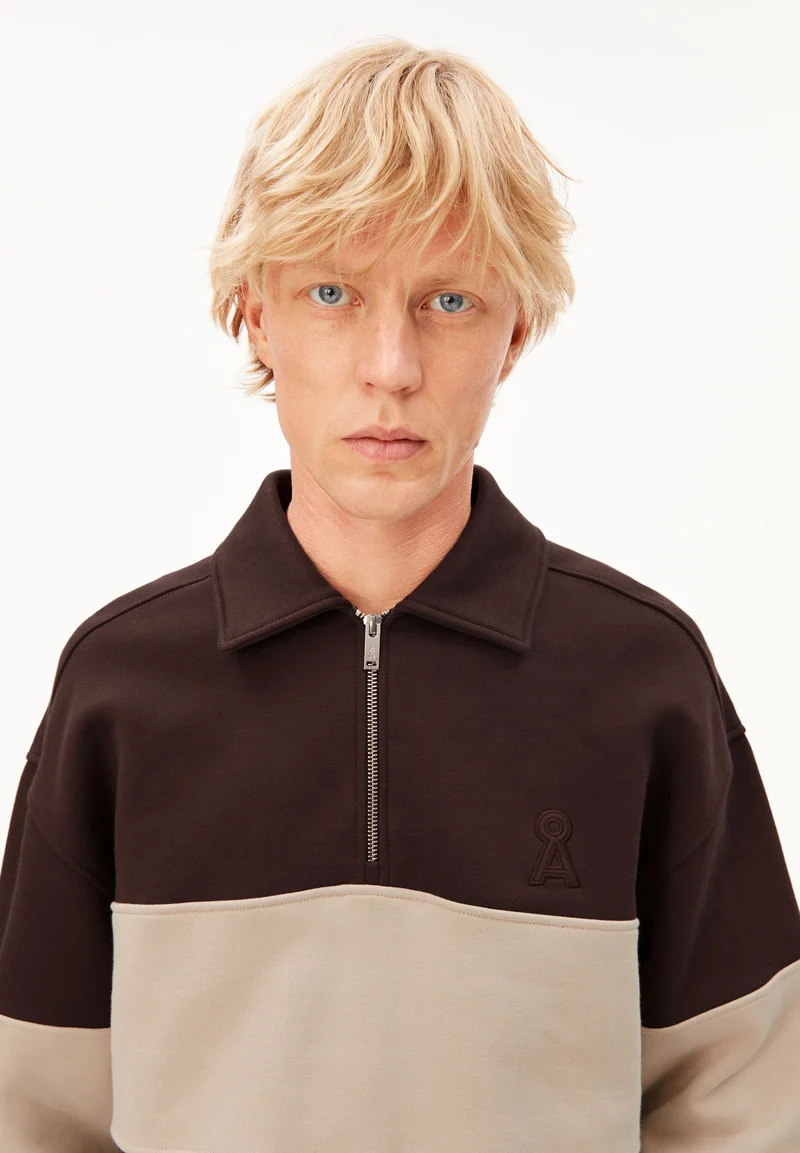 GESTREIFTES TROYER SWEATSHIRT | claystone - sand stone