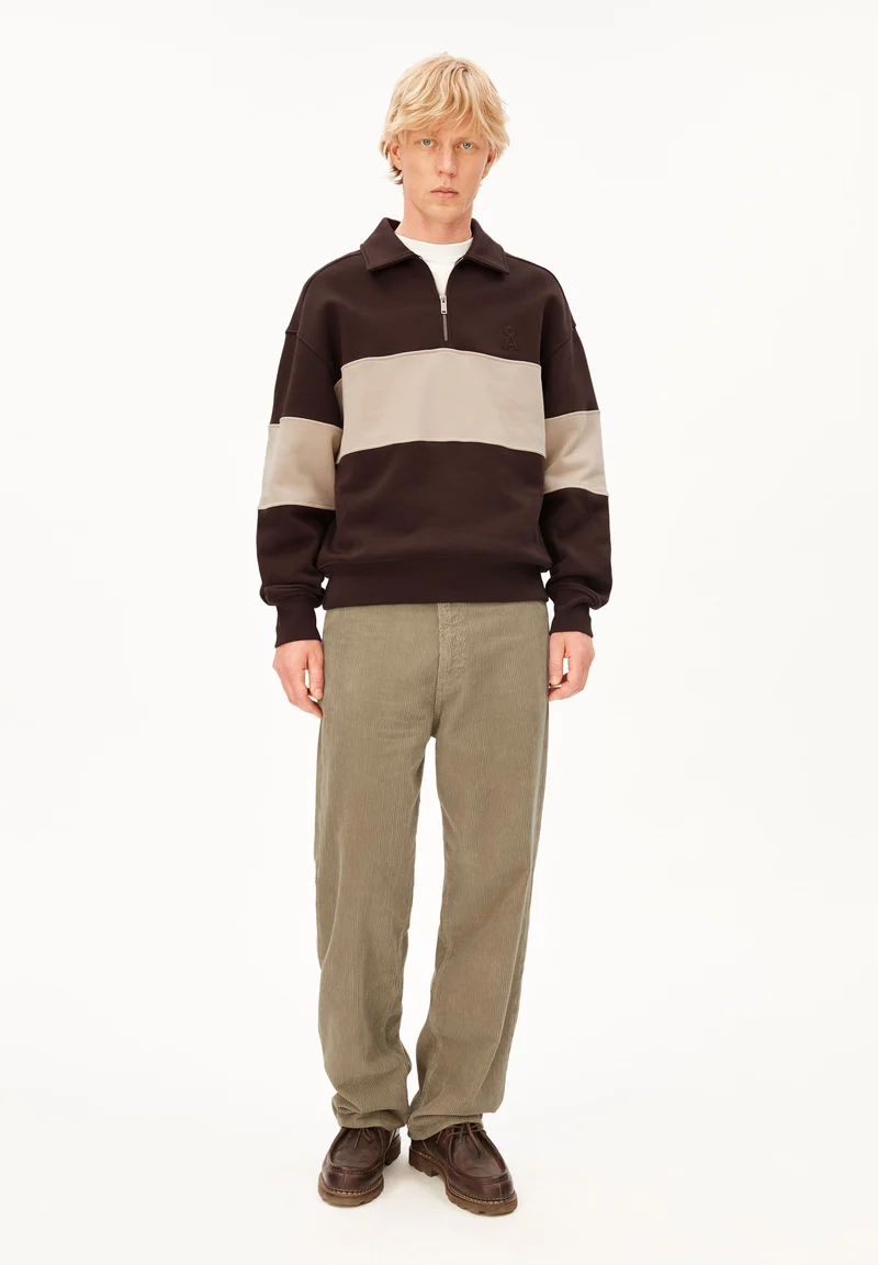 GESTREIFTES TROYER SWEATSHIRT | claystone - sand stone