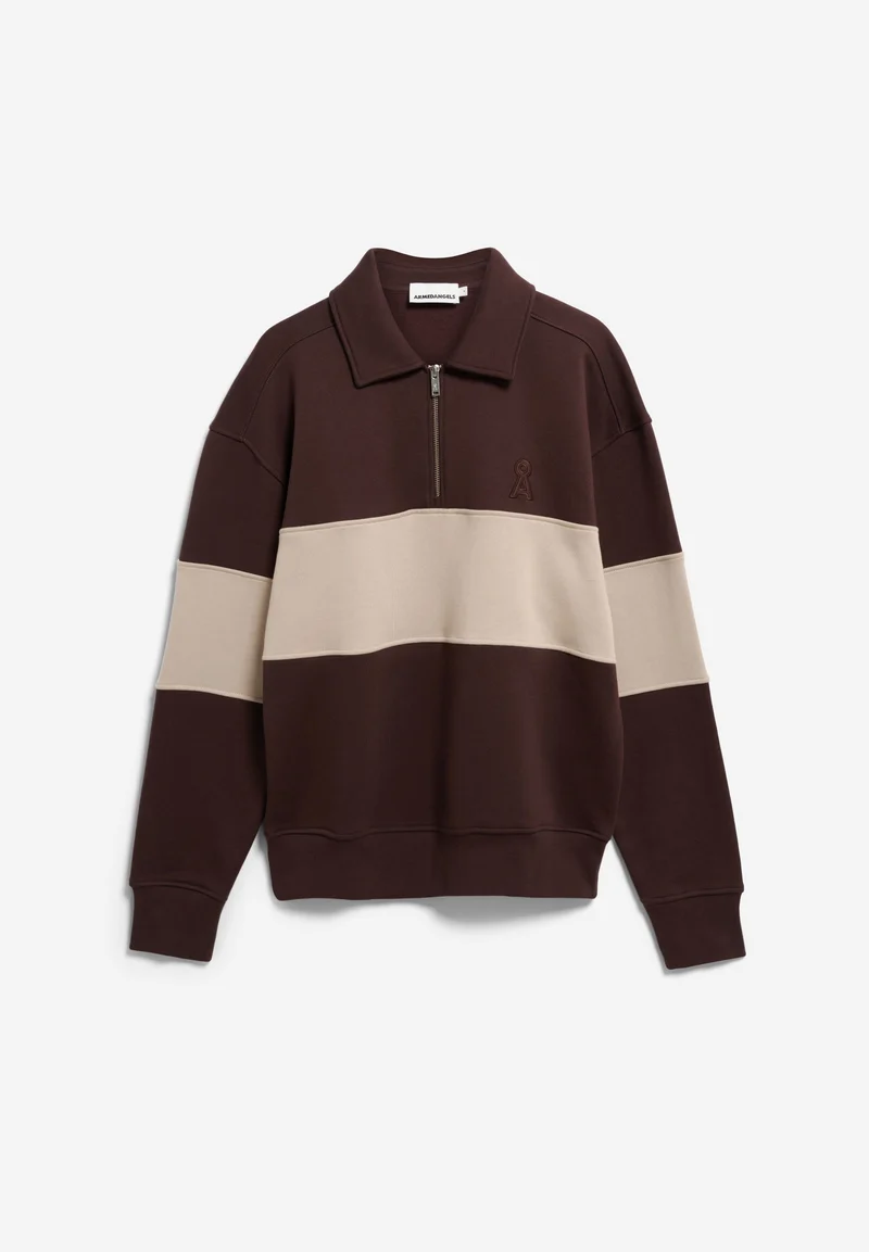 GESTREIFTES TROYER SWEATSHIRT | claystone - sand stone