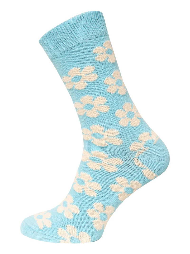 Ein Paar Blumen Design Socke aus 90% Baumwolle