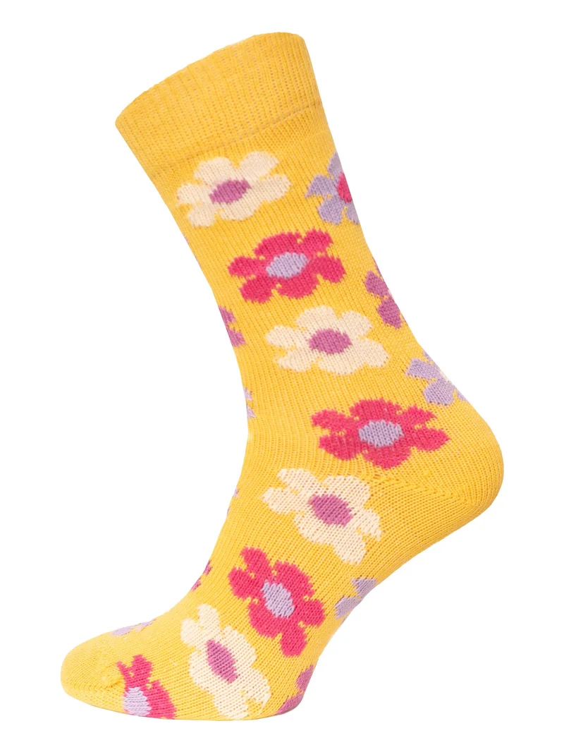 Ein Paar Blumen Design Socke aus 90% Baumwolle