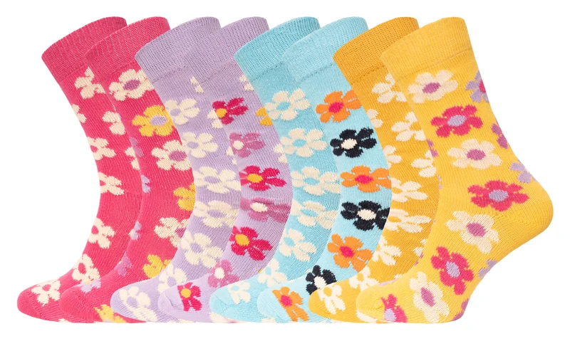 Ein Paar Blumen Design Socke aus 90% Baumwolle