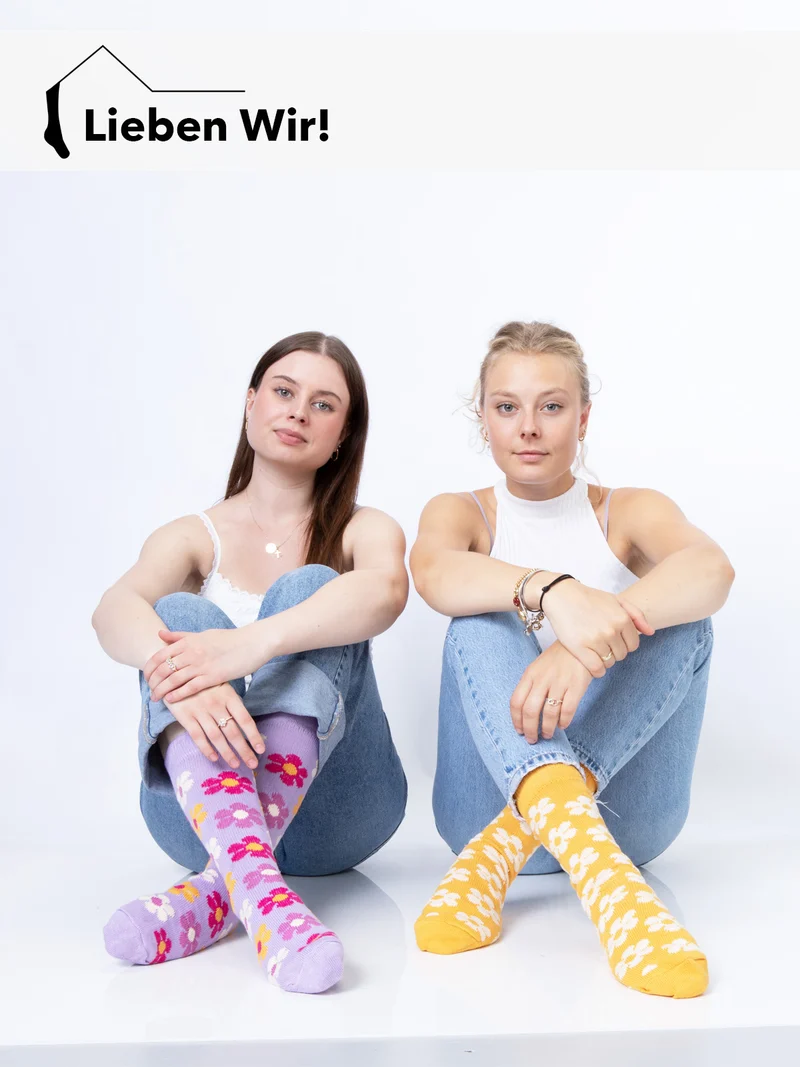 Ein Paar Blumen Design Socke aus 90% Baumwolle