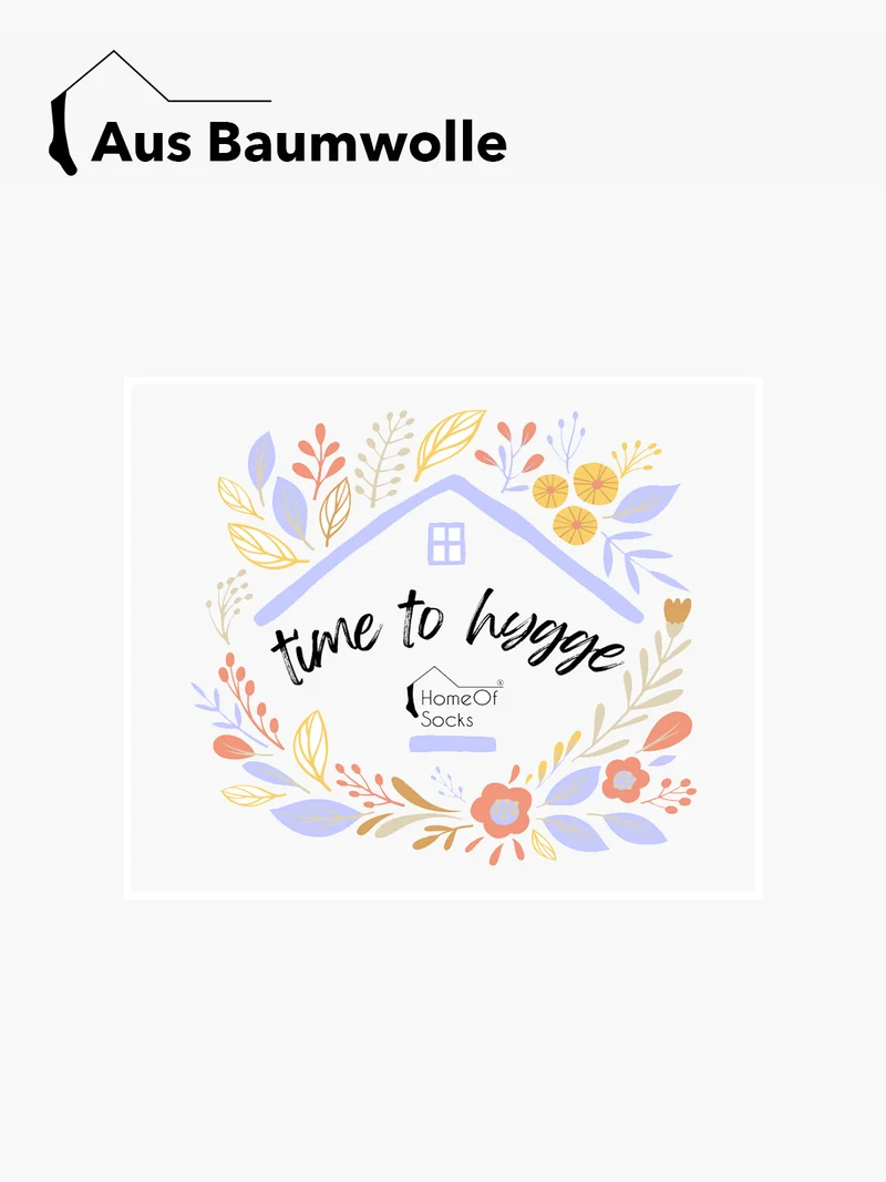 Ein Paar Blumen Design Socke aus 90% Baumwolle