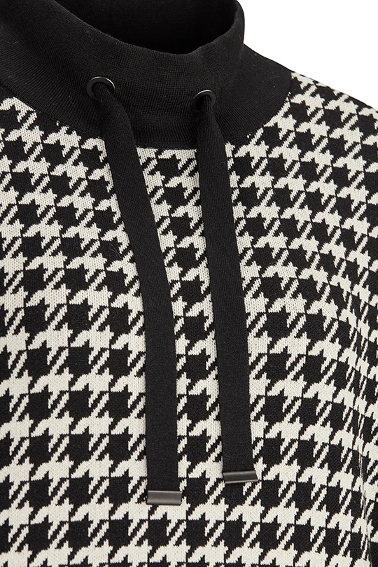 Strickkleid mit Hahnentritt