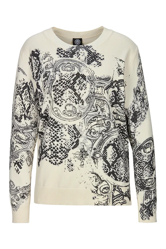 Pullover mit modernem Python-Print