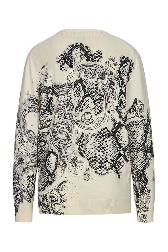 Pullover mit modernem Python-Print