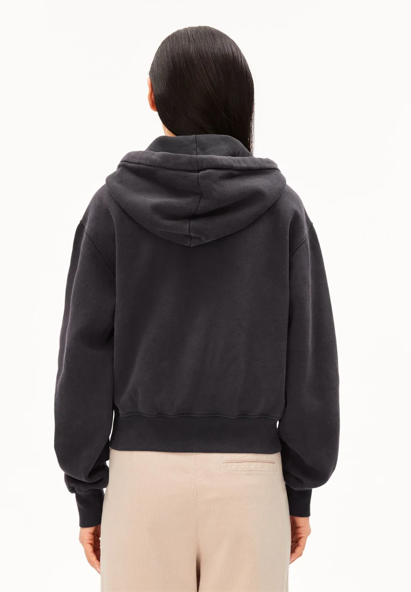 CROPPED ZIP-SWEATSHIRT | dark steel