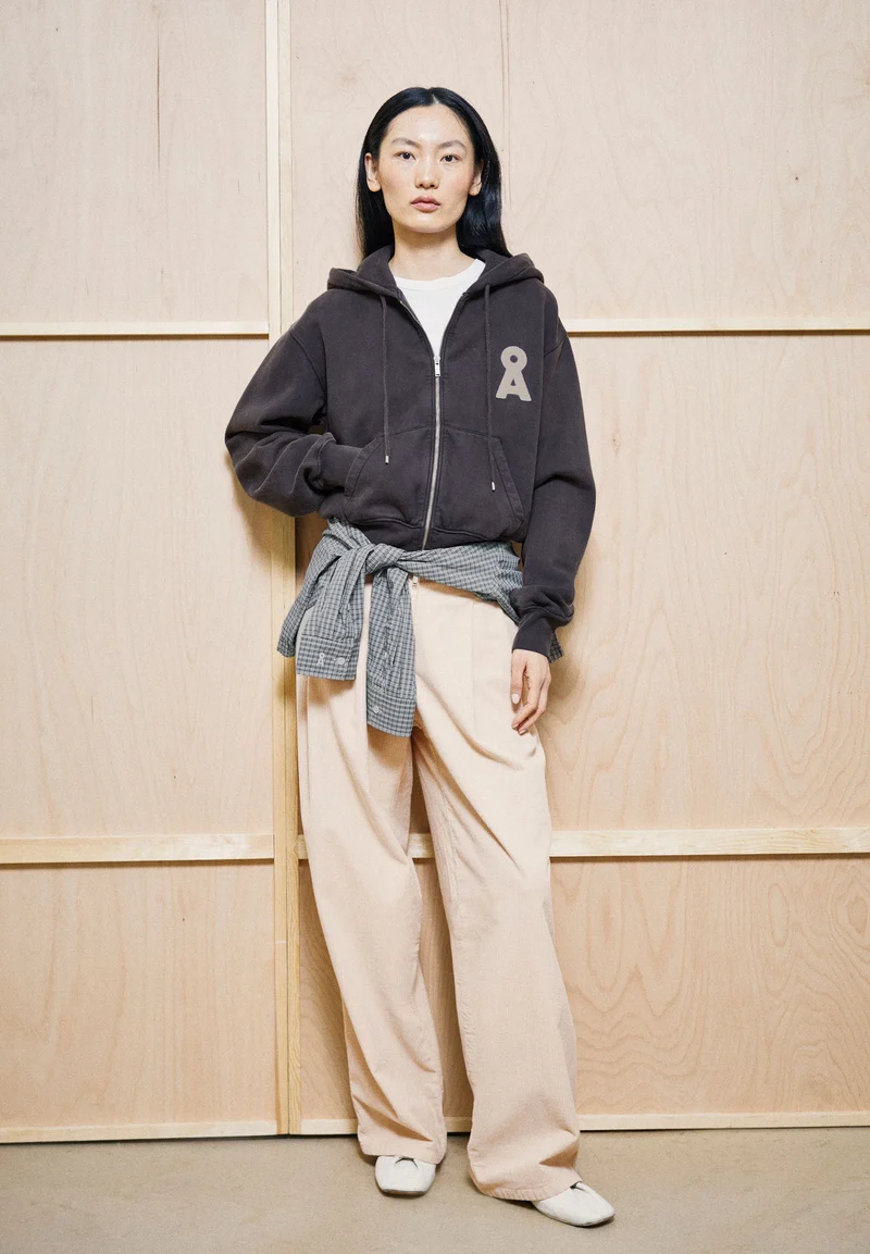 CROPPED ZIP-SWEATSHIRT | dark steel
