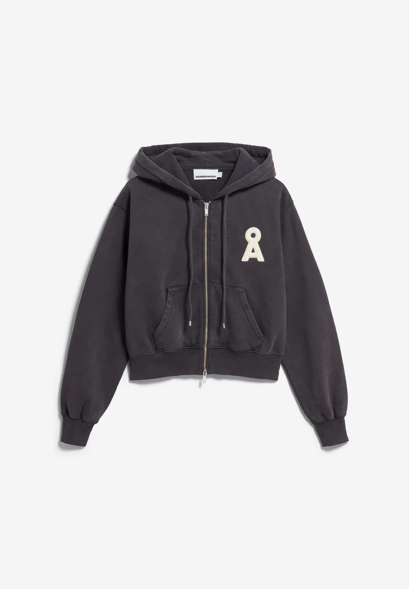 CROPPED ZIP-SWEATSHIRT | dark steel