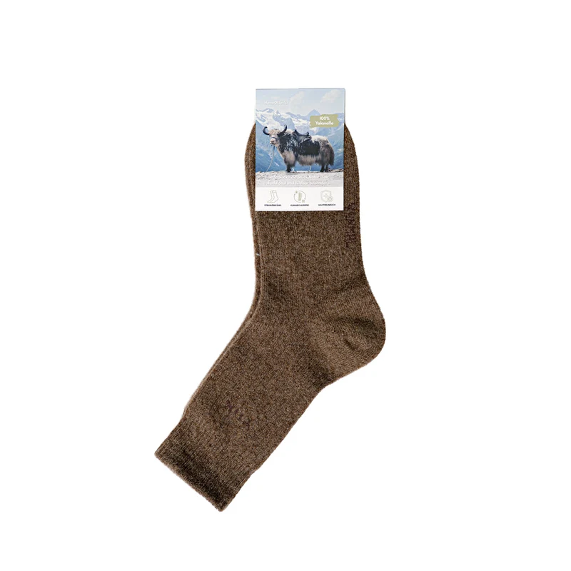 Ein Paar Wollsocken aus 100% Yak Wolle