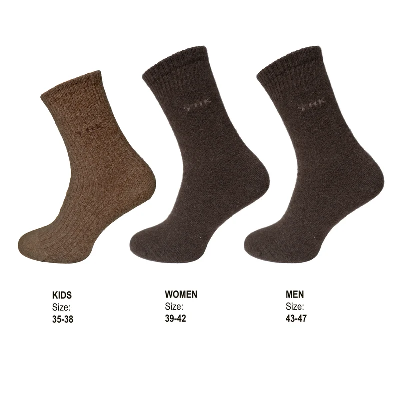 Ein Paar Wollsocken aus 100% Yak Wolle