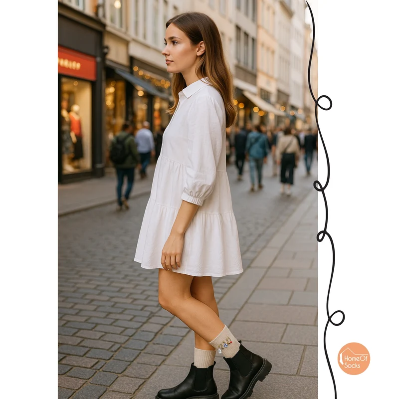 Kuschelsocken mit abnehmbaren Charm Anhängern Schmuck Schuhanhänger - DIY Socken