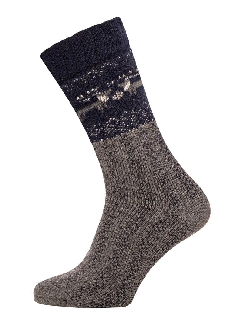 Ein Paar 45% Wollsocken Buntes s Design