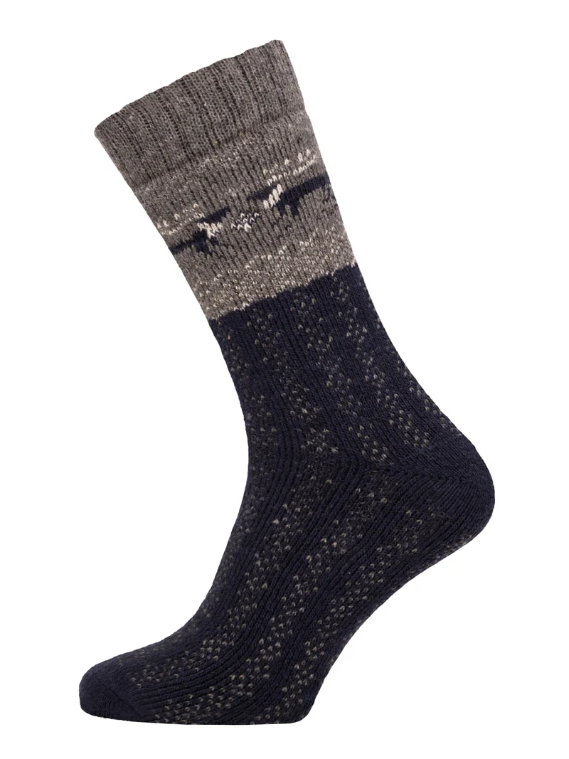Ein Paar 45% Wollsocken Buntes s Design