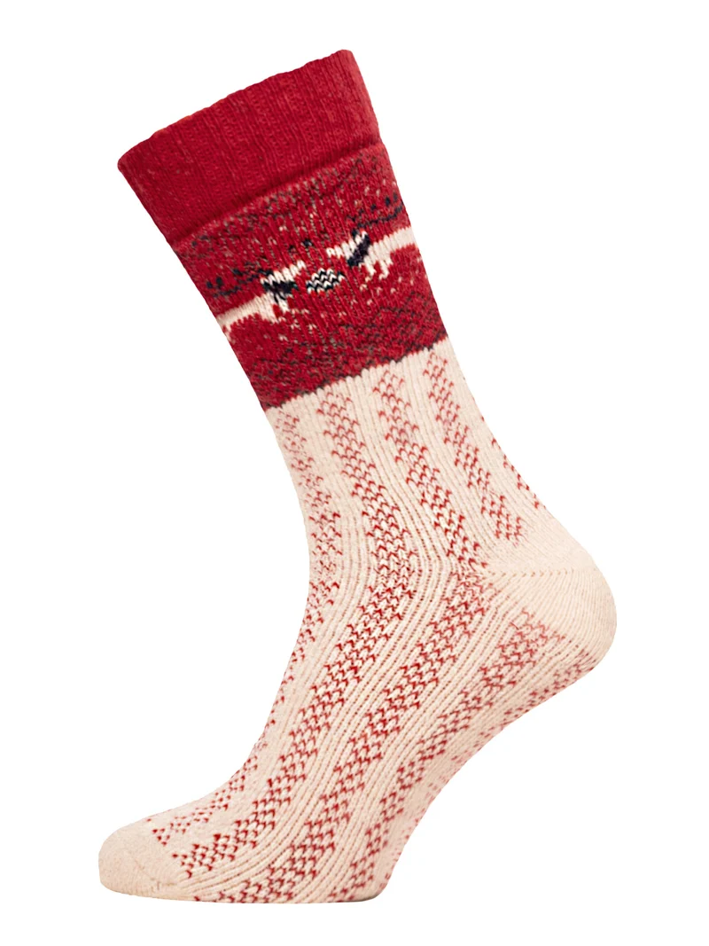 Ein Paar 45% Wollsocken Buntes s Design