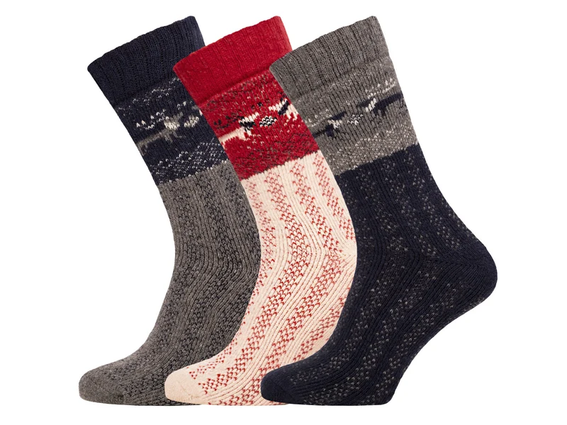 Ein Paar 45% Wollsocken Buntes s Design