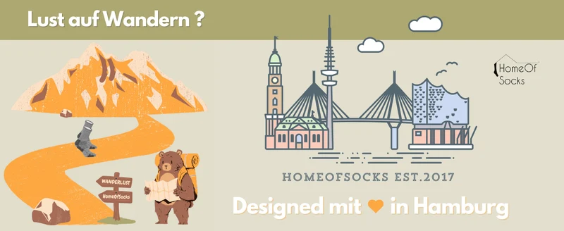 Wollsocken Wanderlust 85% Merinowolle