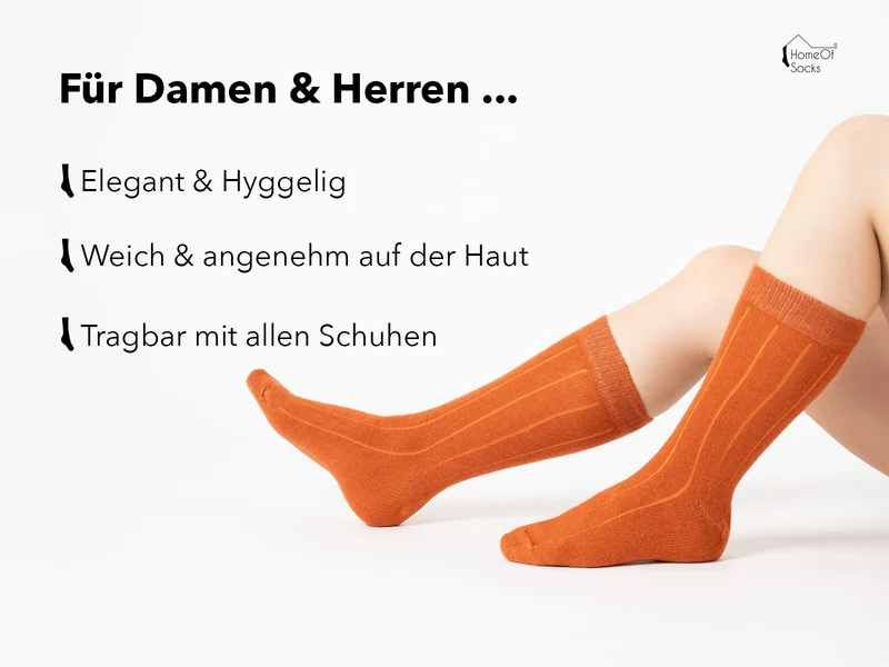 Wollsocken mit Merino & Kaschmirwolle Gr. 39-42